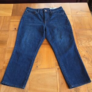 Talbots High Waist Modern Ankle Jeans in Dark Blue